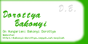 dorottya bakonyi business card